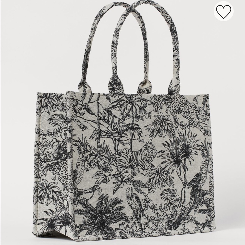 H&M Jacquard Printed Tote NWT